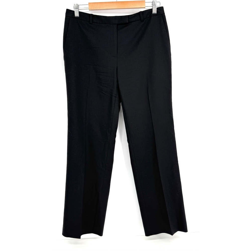 Brooks Brothers 346 Catherine Fit Black Wool Blend Straight Leg Dress Pants Sz 6
